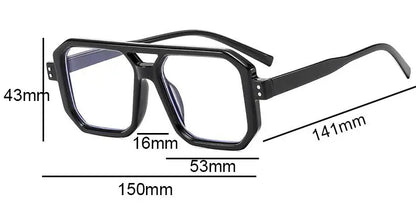 Brand Men Square Black grey Frame Reading Glasses Fashion Women Double Bridge Rice Nail Anti Blue Light Presbyopia Glasses +2 +5