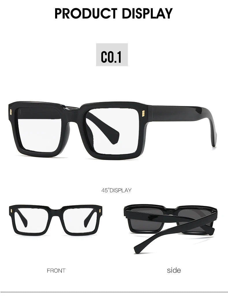 KOCOLIOR New Brand Design Square Board Anti Blue Light Reading Glasses for Men and Women Retro Glasses with Diopter 0 to+6.0