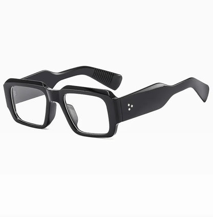 R57164 Men Fashion Rivet Optical Reading Glasses Women Trend Square Presbyopic Spectacles Dioptric +50 +100 +300