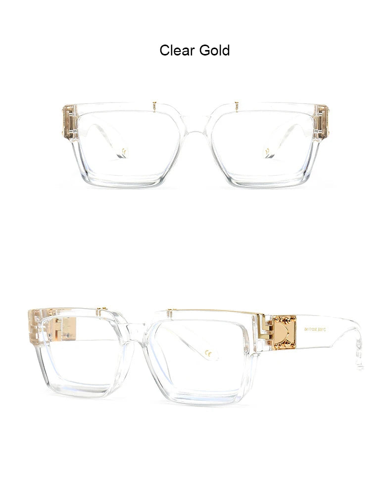 Anti Blue Light Unisex Transparent Computer Glasses With Diopter Minus 0 -1.5 -6.0 Luxury Brand Clear Myopia Square Eyeglasses