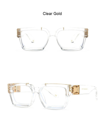 Anti Blue Light Unisex Transparent Computer Glasses With Diopter Minus 0 -1.5 -6.0 Luxury Brand Clear Myopia Square Eyeglasses