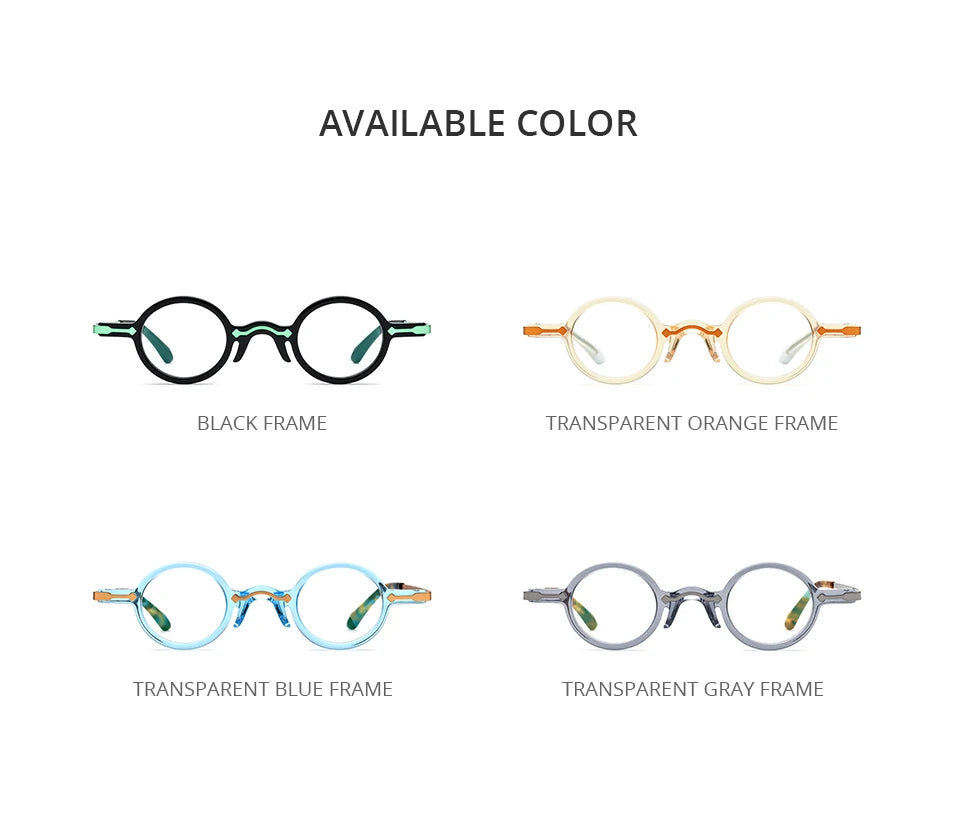 FONEX HEPIDEM Acetate Eyeglasses Frame Men 2025 New Small Round Brand Design Glasses Women Retro Vintage Eyewear Spectacles 9341