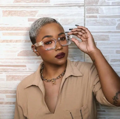 Anti Blue Light Unisex Transparent Computer Glasses With Diopter Minus 0 -1.5 -6.0 Luxury Brand Clear Myopia Square Eyeglasses