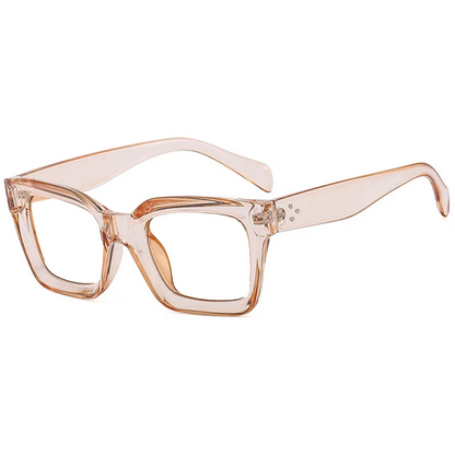 Retra Square Concave Frame Clear Lens Glasses Ultra Light Myopia Nerd Spectacles Degree 0 -0.5 -1.0 -2.0 -3.0 -4.0 to -6.0