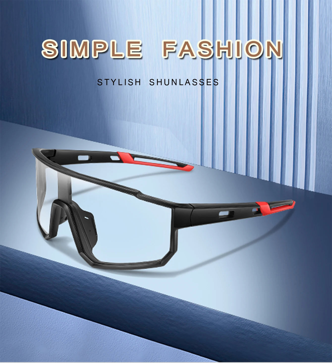 Photochromic Sunglasses New Style Brand Men Women Comfortable Windproof Cycling Glasses for Bicycle MTB Bike Running Fishing