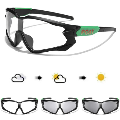 POAT Brand Photochromic Eyewear for Men Women MTB Bike Bicycle Cycling Fishing Running Glasses New Style Sunglasses Sports