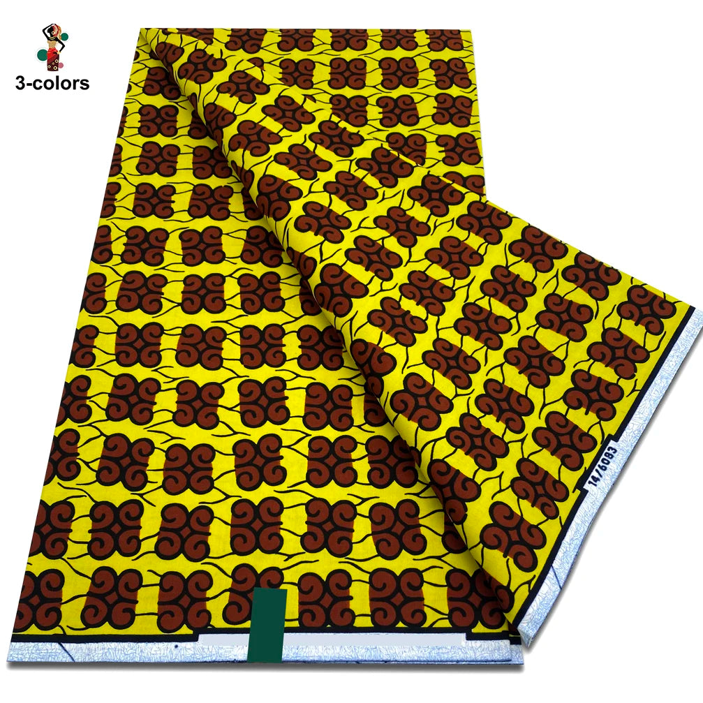 New Arrival High Quality Original 100% Cotton Wax Print Guaranteed Veritable Ankara African Real Wax Fabric Soft Pagne for Dress