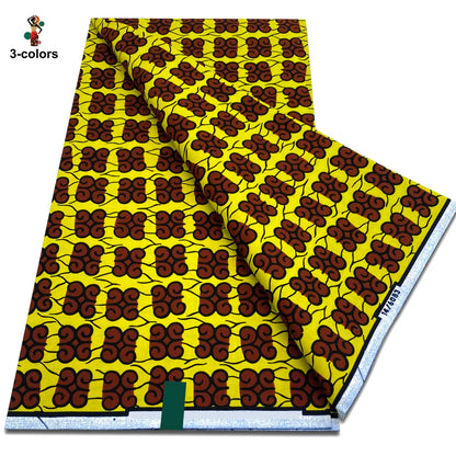 New Arrival High Quality Original 100% Cotton Wax Print Guaranteed Veritable Ankara African Real Wax Fabric Soft Pagne for Dress