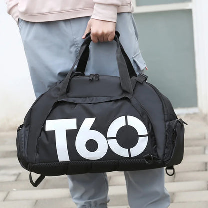 Fitness Bag Oxford Dry Wet Gym Bag Large Capacity Fitness Training Bag Shoe Compartment Wear-resistant for Men Women