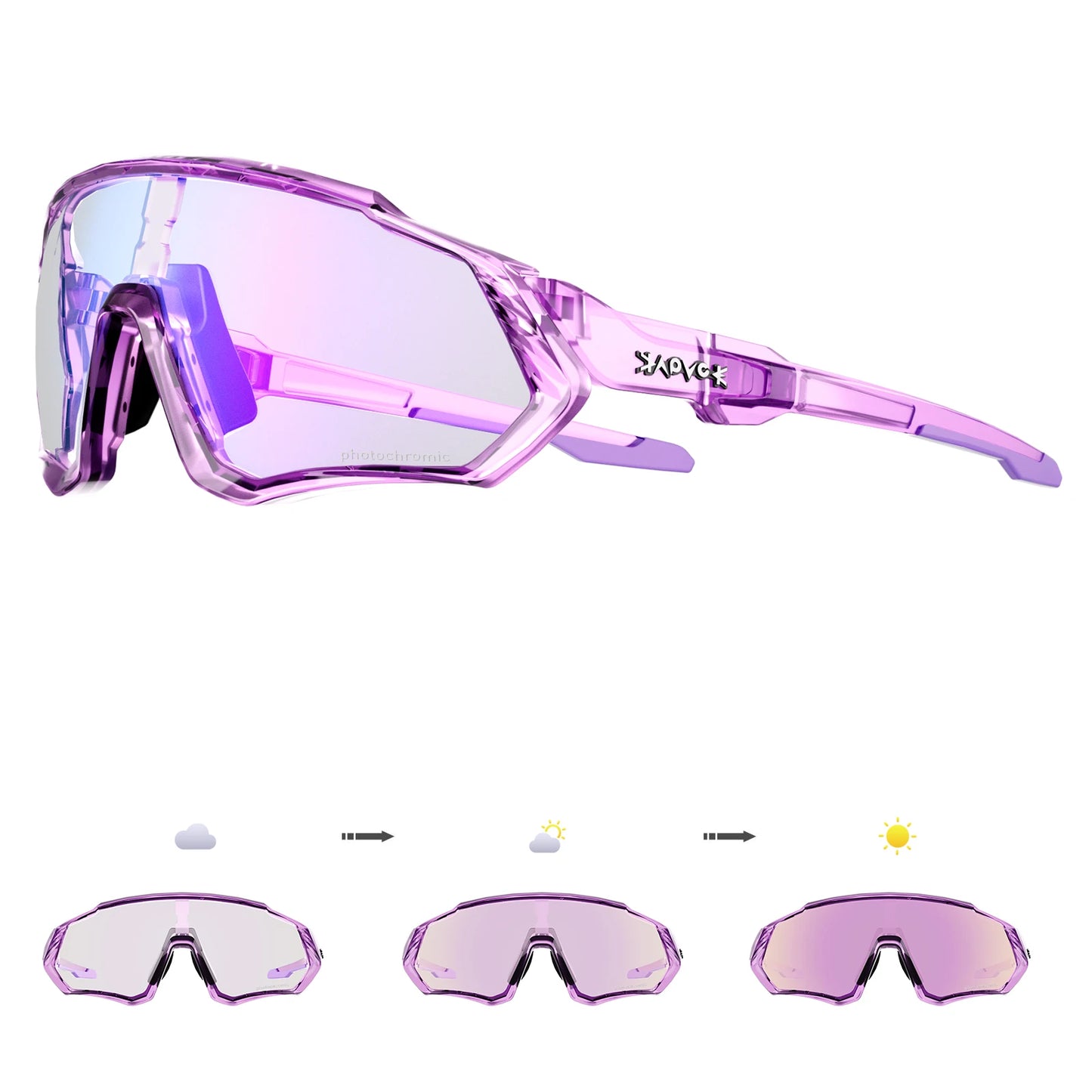 Kapvoe New Outdoor Photochromic Cycling Sunglasses Men Women Road Mountain Bike Bicycle Cycling Glasses Sport Running Eyewear