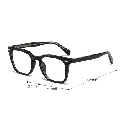 Transparent Square Men's Reading Glasses TR90 Large Frame Block Harmful Blue Light Myopia Prescription Glasses For Women