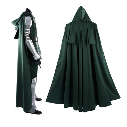 New Doom Cosplay Costume High Quality Green Cloak Mask Shoes Armor Set Men's Superhero Role Play Uniform Halloween Outfit Custom