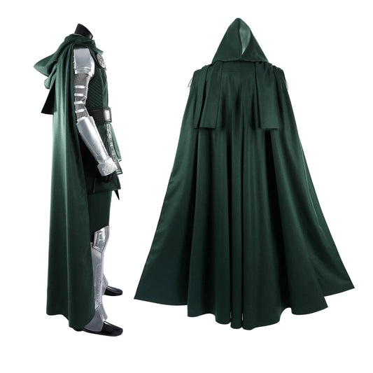 New Doom Cosplay Costume High Quality Green Cloak Mask Shoes Armor Set Men's Superhero Role Play Uniform Halloween Outfit Custom