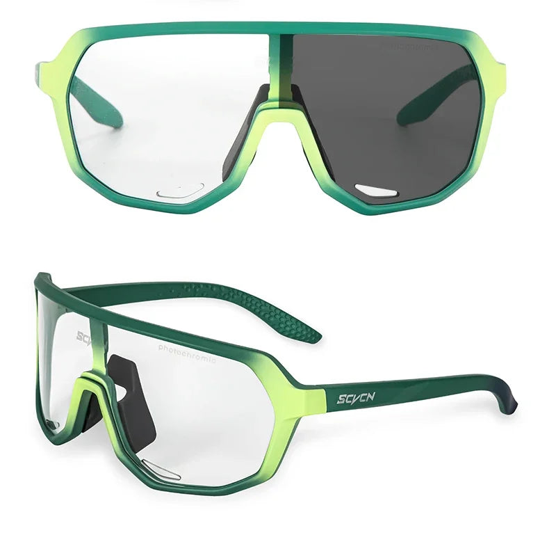 SCVCN Photochromic Sports Sunglasses Cycling Glasses UV400 Women Driving for Men Mountain MTB Bike Bicycle Goggles