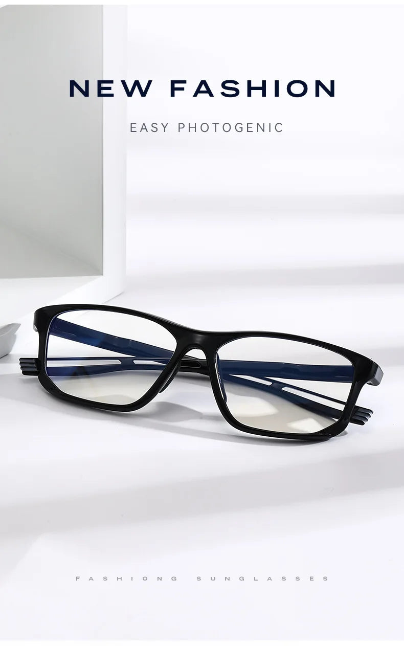 YIMARUILI Ultra-light TR90 Sports Glasses Men and Women Outdoor Cycling Fashion Square Optical Prescription Eyeglasses Frame 300