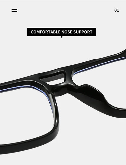 SHAUNA Double Bridges Anti Blue Light Retro Women Square Glasses Frame Fashion Men Optical Eyewear