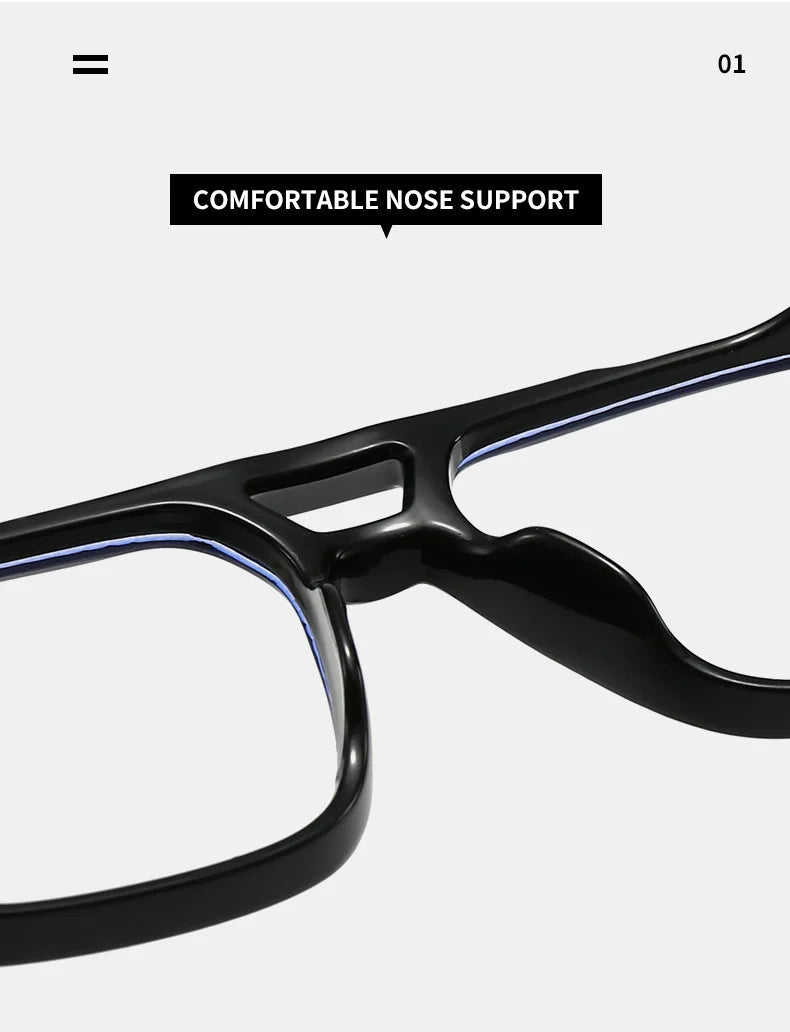 SHAUNA Double Bridges Anti Blue Light Retro Women Square Glasses Frame Fashion Men Optical Eyewear