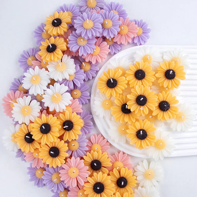 3D Daisy Candles Flower Scented Cup Candle Handmade Aromatherapy Floating Candle Birthday Party Festival Gift Wedding Home Decor