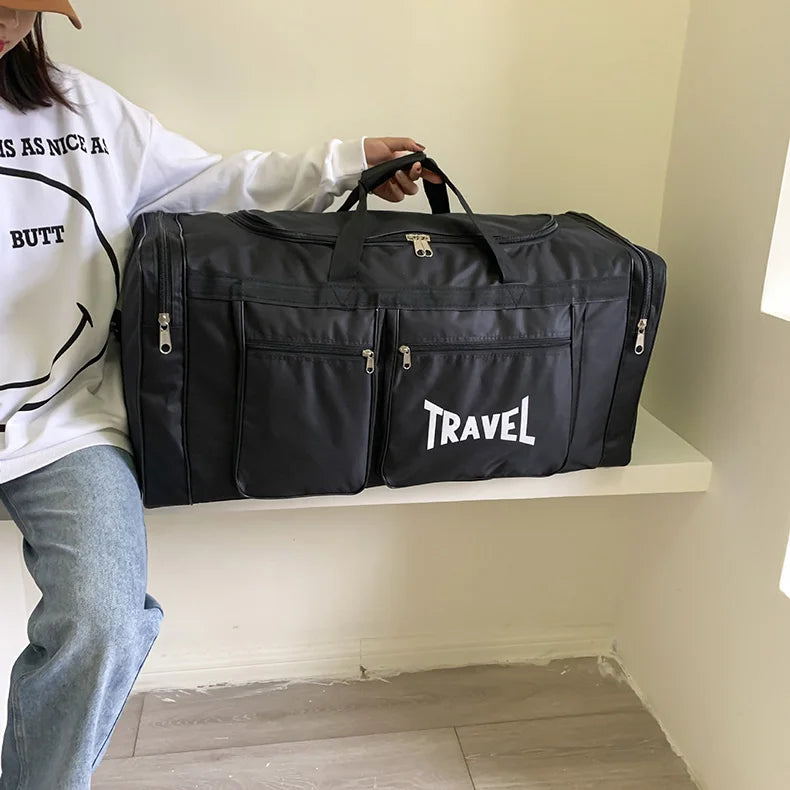 Travel Bag Foldable Large Capacity Waterproof Business Sports Handbag Wear-Resistant Portable Multifunction Duffel Bags Y36A