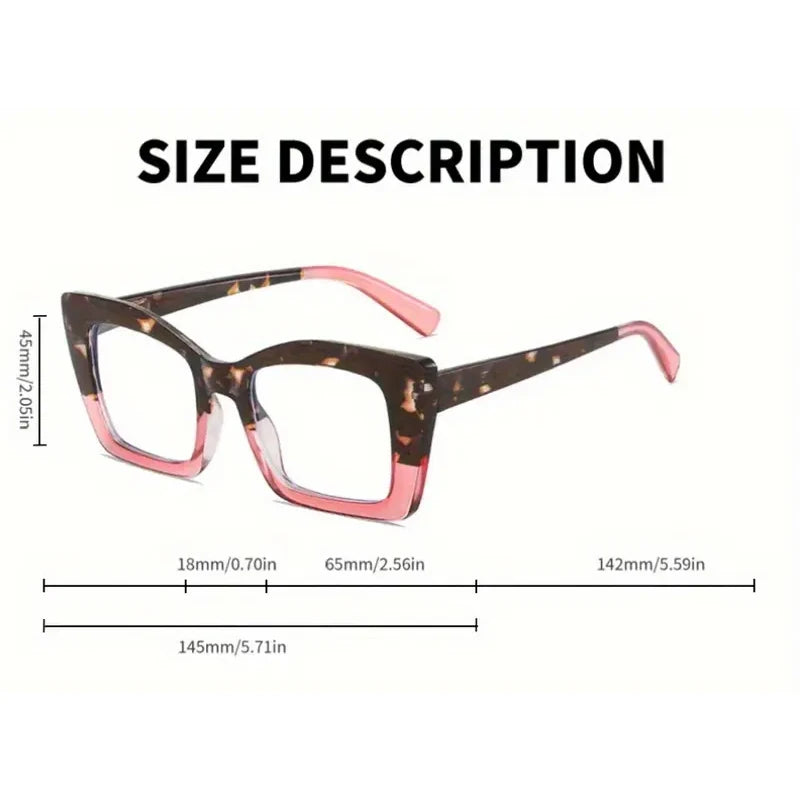 4-piece set of fashionable tortoiseshell frame presbyopia reading glasses, lightweight presbyopia reading glasses for middle-age