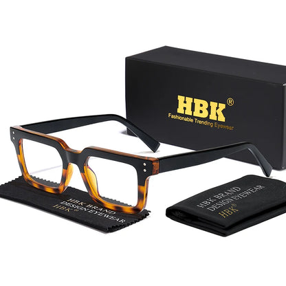 HBK Fashion Glasses Frames for Men TR90 Square Anti Blue Light Women's Daily Simple Business Glasses Optical Eyeglasses Frame