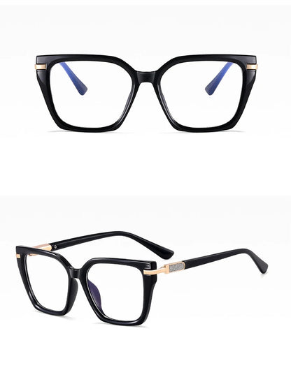 R57522 Women Tr90 Blue Light Blocking Glasses Frame Comfortable Spring Hinge Presbyopia Eyeglasses Customizable Diopters