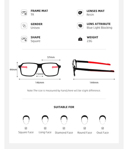 Men Sports Glasses Square Blue Light Myopia Prescription Eyeglasses Reading TR90 Trendy Photochromic Lens Mtb Bicycle Eyewear +1