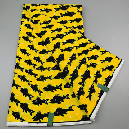 Dutch Hollandais Printed Fabric for African Classical Dress Veritable Real Wax Guaranteed 100% Cotton 6 Yards