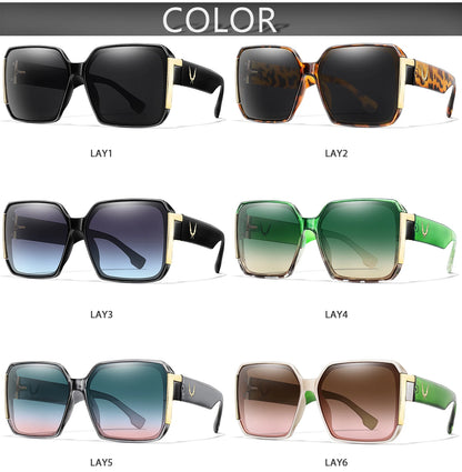 Luxury Vacation Sunglasses for Women and Men Trendy Street Square Shades with UV protection for Outdoor Hiking, Cycling Travel