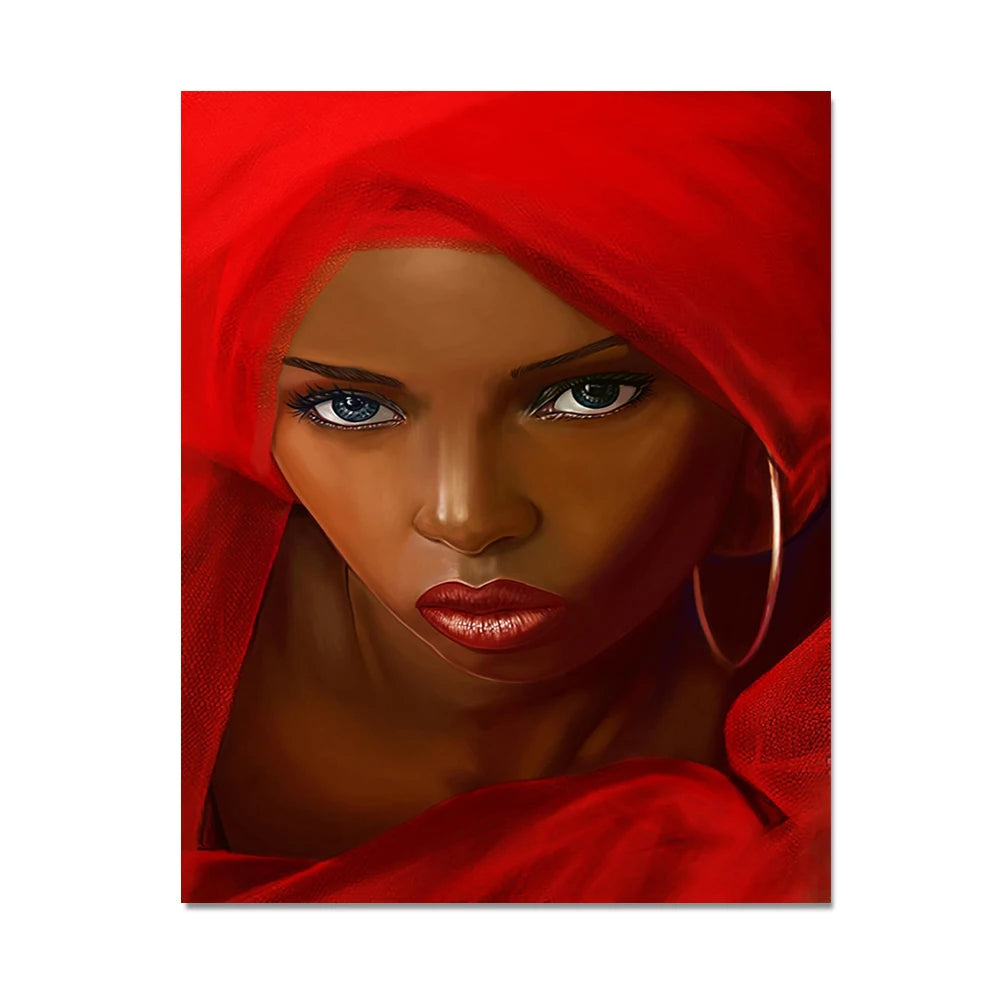 Abstract Figure Canvas Painting African Women Portrait Posters And Prints Wall Art for Living Room Home Decor Picture No Frame