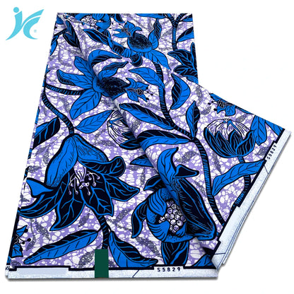 African Real Wax Prints Fabric Ankara Wax 100% Cotton Fabric Guaranteed Veritable Original Sewing Material