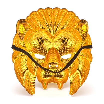 Halloween Lion Mask Leopard Electroplated Gold Waiter Mask Popular Korean Movie Theme Dress Up Game Helmet Surface