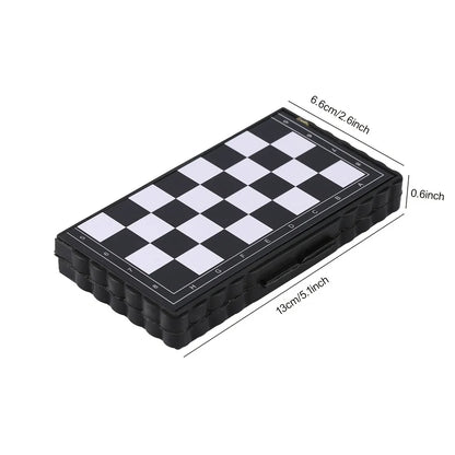 Mini Magnetic Chess Set for Kids - Portable Folding Plastic Chessboard Outdoor Friendly Travel Board Game