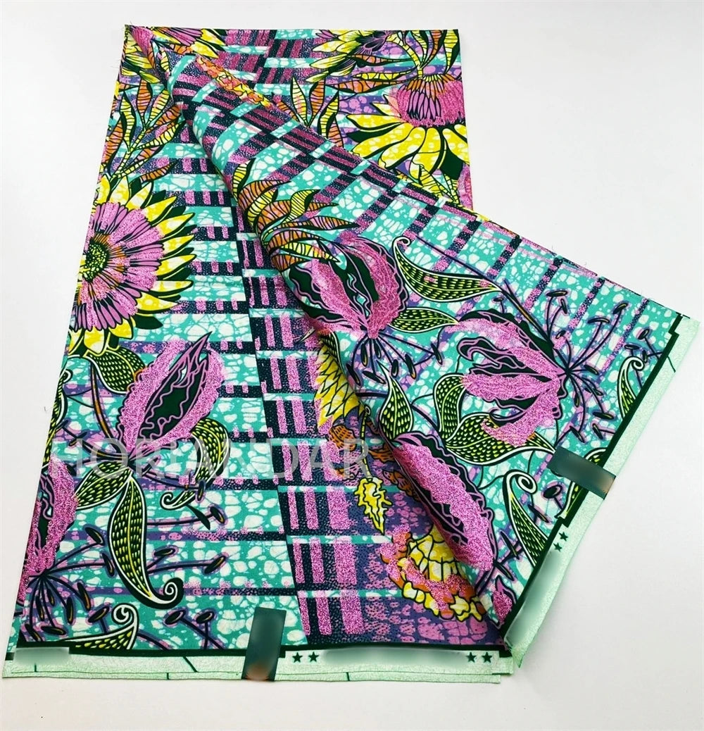 2026 Grand Super Original African Wax Fabric High Quality Nigerian Print Ankara Fabric For Sewing 6 Yard Women Dress 100% Cotton