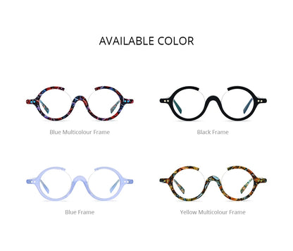 FONEX HEPIDEM Acetate Eyeglasses Frame Men 2025 New Small Round Brand Design Glasses Women Retro Vintage Eyewear Spectacles 9341