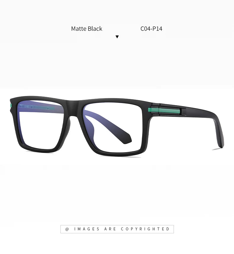 Men Optical Reading Glasses Prescription CR39 Lenses Myopia Eyewear Women Blue Light Blocking Computer TR90 Big Eyeglasses Frame