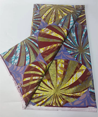 Grand Super 100% Cotton African Wax Fabric High Quality Wax Print Ankara Fabric For Sewing 6yards Women Fabric