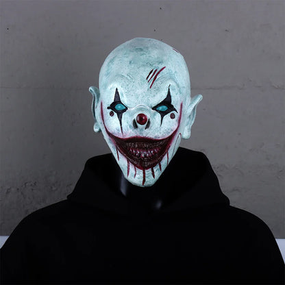 Horror Clown Mask Headgear Party Carnaval Mask Joker Cosplay Bloody Devil Killer Joker Latex Helmet Halloween Prank Props