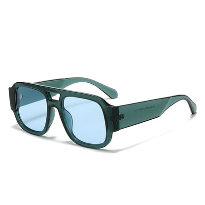 SHAUNA Fashion Double Bridges Square Women Sunglasses Retro Candy Color Leopard Men Sun Glasses Shades UV400