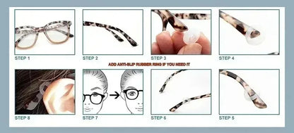 EYORA Currents Square Women Anti-Reflective Reading Glasses Anti Blue Light Myopia Eyewear Photochromic Prescription Eyewear