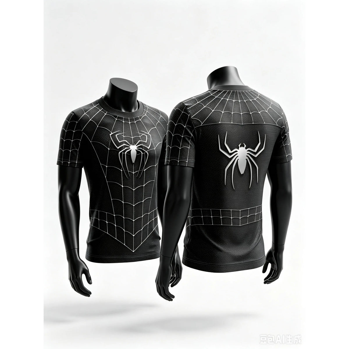 Parent‑child Spider Hero Graphic T‑Shirt,Red‑Blue 3D Printed Jersey,Polyester Short Sleeve Tops for Family Matching Outfits