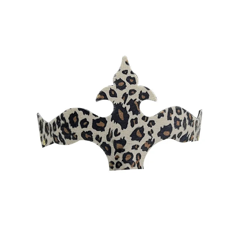 Venetian Carnival Mask - Leopard Print Half Face Cover with Elaborate Design for Mardi Gras, Burlesque Themed Parties Glamorous