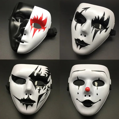 4PCS 2024 Halloween Mask Cool Spooky Party Ghost Cosplay Mask Hip Hop Street Dance Masks Performances Prop Full Face Mask