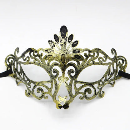 1pc Amazing Mask Antique Gold and Silver Jazz Flat Head Mask Ball Party Gathering Men and Women Cosplay Half Mask Decoration