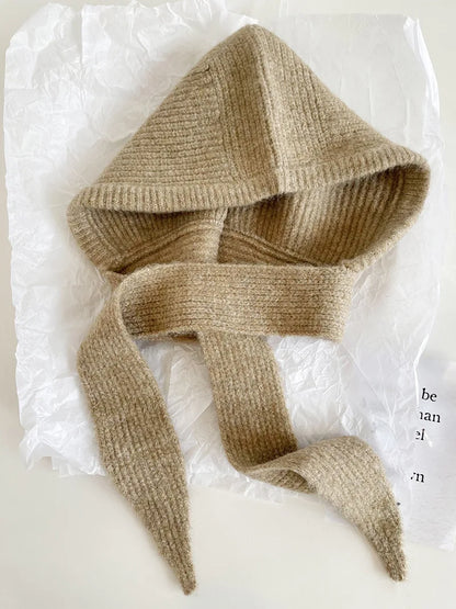 Knitted Beanies Cap For Men&Women Winter Warm Unisex Hooded Hat Neck Collar Scarf Cap Ski Beanie Cold Hats Balaclava Caps Bonnet