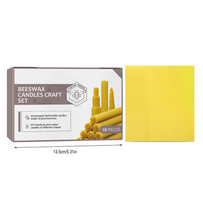 10pcs Natural Beeswax Candles Handmade No Additives Luxury High-end Candles For Candlelight Dinner Wedding Ceremony