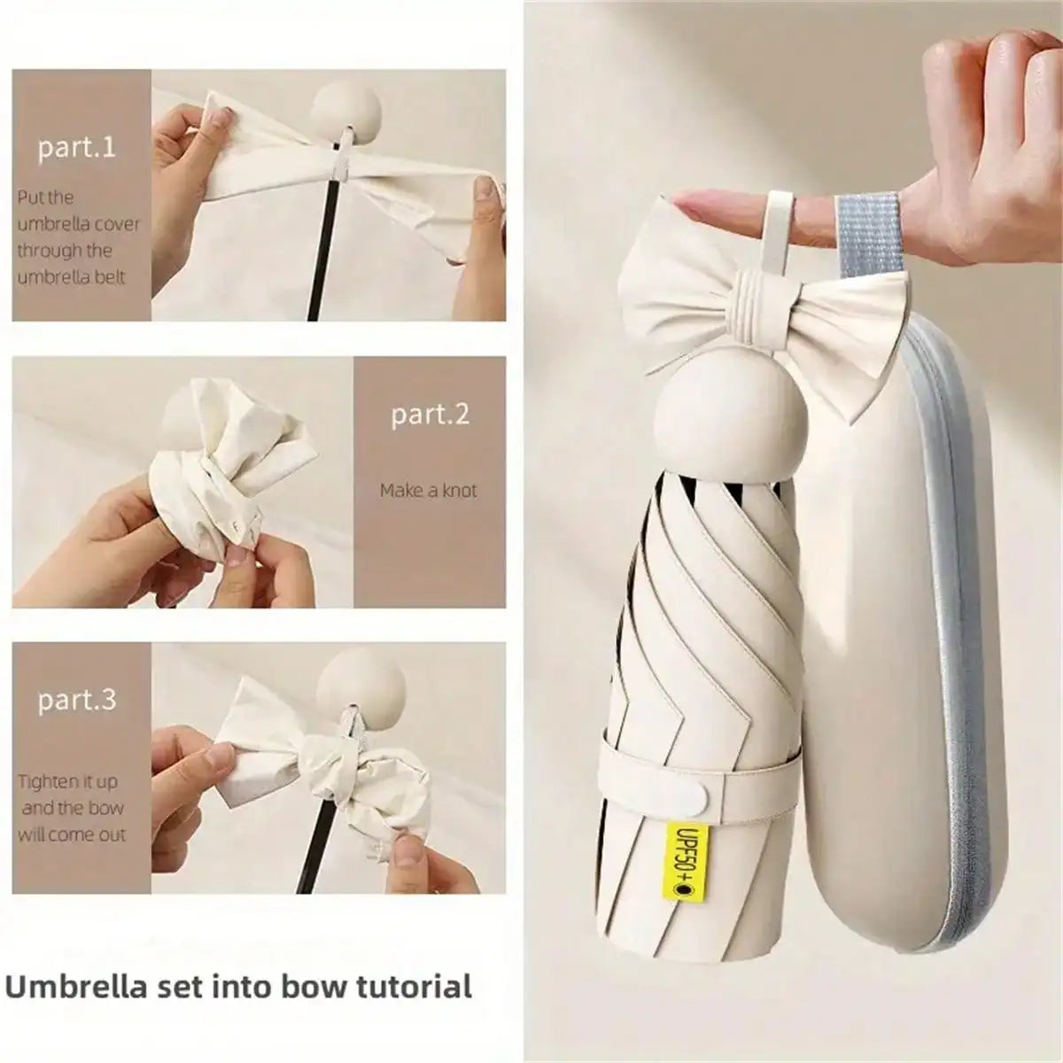 Compact black mini capsule umbrella - portable, foldable, manually open, with sun protection coating, durable design with