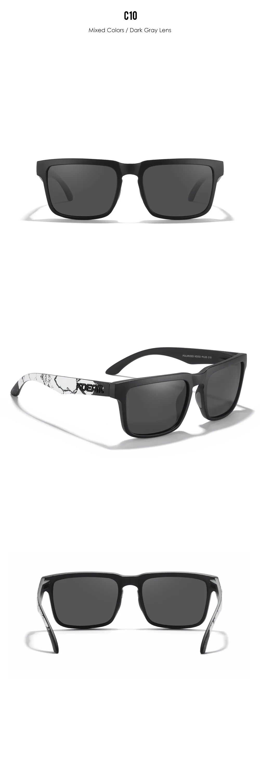 KDEAM Extra Large Size PLUS Women's Polarized Sunglasses for Men Driving Photochromic Night Vision Sun Glasses Suit for Big Face