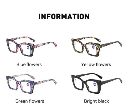 2025 New Fashionable Large Frame Women's Presbyopia Glasses High Definition Texture Neutral Color Anti Blue Light Glasses