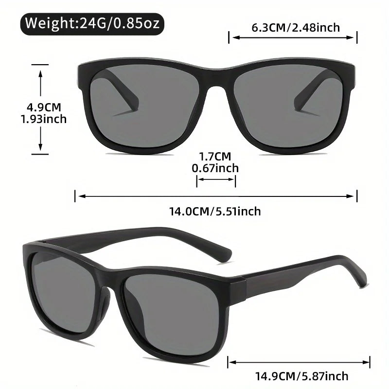 New style Unisex Polarized Square Fashion Sunglasses - Lightweight Purple Glitter Frame, TAC Lenses for Outdoor Sports & Fashion